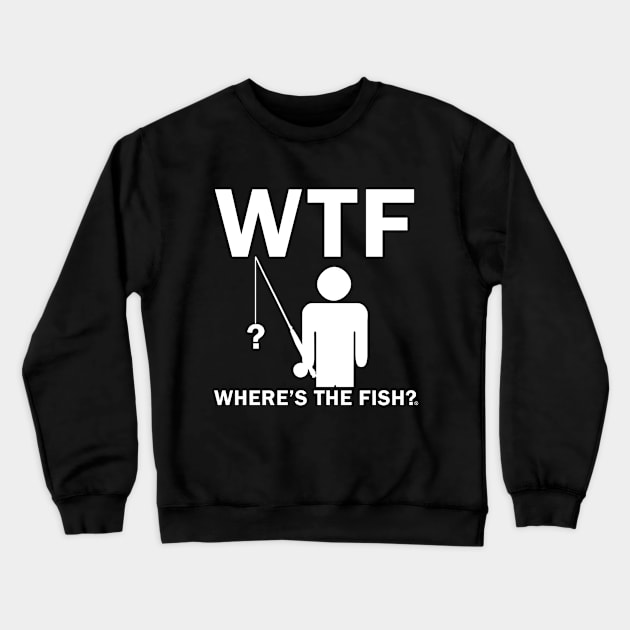 wtf where the fish Crewneck Sweatshirt by stockiodsgn